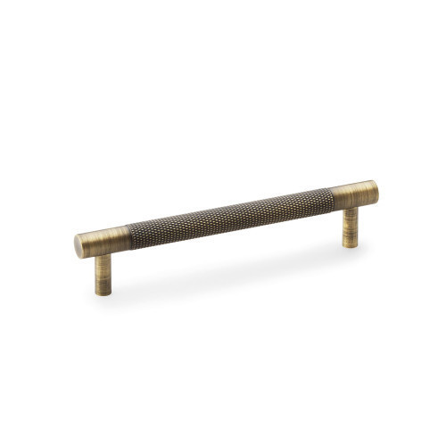 Antique Brass Knurled T Bar Cabinet Pull