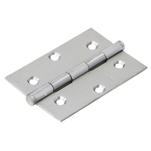 Butt Hinges Pair 76mm Satin Stainless Steel