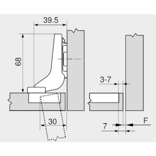 Blum Hinge Soft Close Cliptop Blumotion 110° Inset - 71B3750 | Quest ...