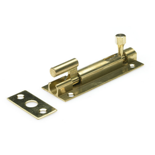 Barrel Bolt Cranked Cupboard Type Brass 75 × 25mm