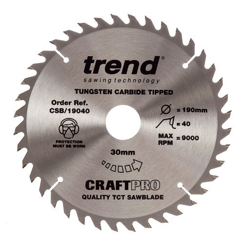 Alternate Bevel Saw Blade TCT 200mm Diameter × 40T × 30mm Bore