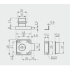 Cylinder Deadbolt Rim Lock - 19 x 21mm - Keyed Alike - Chrome Plated