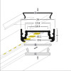 Surface LED Profile Aluminium - 2M Kit