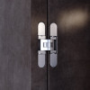 Invisible Cabinet Hinge 14mm, 180°, Satin Chrome