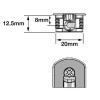 Connector Housing, White, 12.5mm Height, To Suit Shelf Thickness 15/16mm, 3,000/pk