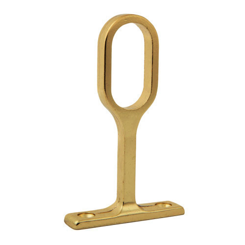 Wardrobe Rail Oval Die Cast Centre Bracket Electro Brass