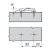 Website-ImagesQuest-Website-ImagesCabinet-FittingsImagesBlum-HingesDie-Cast-Horizontal-Mounting-Plate-Drilling-Dimensions